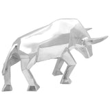Bull Sculpture Silver 74 x 23 x 30 cm Aluminium 42000144