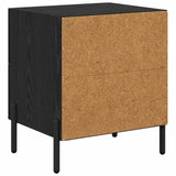 Bedside Cabinet with Drawer 2 pcs Black Oak 40 x 35 x 47.5 cm 882029