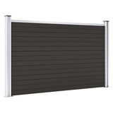 Fence Panel WPC 180x105 cm Black 148975
