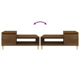 Coffee Table Brown Oak 100x50x45 cm Engineered Wood 821131