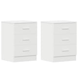 800451 Bedside Cabinets 2 pcs White 38x35x56 cm Engineered Wood