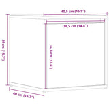 Box Drawer Old Wood 40.5x40x40 cm Engineered Wood 857039