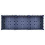 Garden Planter with Wheels Blue Grey 120 x 40 x 33 cm PP 3423043