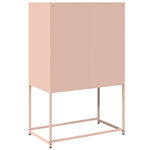 ZNTS Highboard Pink 68x39x107 cm Steel 853375