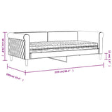 Daybed with Mattress Blue Light Grey 90x190 cm Velvet 3197859