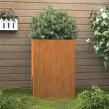 ZNTS Planter 42x38x75 cm Corten Steel 821554