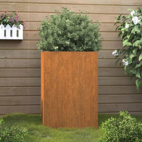 ZNTS Planter 42x38x75 cm Corten Steel 821554