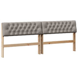 Upholstered Headboard Taupe 200 cm Solid Pine Wood 879157
