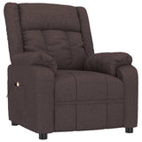 Massage Chair Reclining Dark brown 82 x 93 x 96 cm Fabric 348125