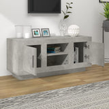 TV Cabinet Concrete Grey Engineered Wood Medium Doors 811794