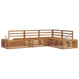Outdoor Sofa Set 4 Piece Natural Solid Acacia Wood 3374089
