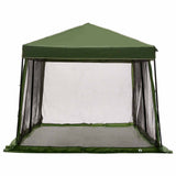 Camping Tent Set Folding 2 pcs Green Taffeta and Fabric 3337174