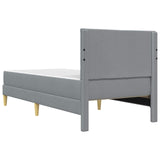 Bed Frame with Mattress Light Grey 90 x 190 cm Fabric 3415250