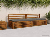 2-Piece Bench Cushions VUGHT 2 pcs 100% Polyester Grey 952233