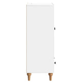 Sideboard High Gloss White 66 x 34.5 x 95 cm Engineered Wood 894209
