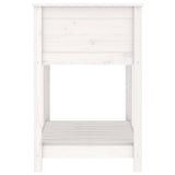 Planter with Shelf White 82.5x54x81 cm Solid Wood Pine 823781