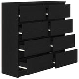Sideboard Black Oak 100x35x99 cm Engineered Wood 3328490