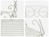 Swing Bench Steel 105.5 x 61 x 56 cm Antique White 42038697