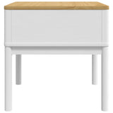 ZNTS Lamp Table FLORO White 55x55x54 cm Solid Wood Pine 374027