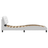 Bed Frame with LED without Mattress "Hvar" White 90x200 cm 3213907