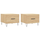 Coffee Tables 2 pcs Sonoma Oak 50x50x40 cm Engineered Wood 829387