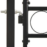 Fence Gate ASSEN Double Door with Arched Top Steel 400x200 cm 143096