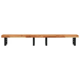 Basin Shelf Wall Mounted Steel and Solid Wood Acacia 3302749