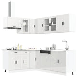 11 Piece Kitchen Cabinet Set Porto Gloss White Engineered Wood 3314903