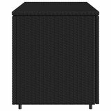 Garden Storage Cabinet Black 110x55x60.5 cm Poly Rattan 365567