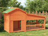 Dog Kennel Brown 143x60.5x109 cm Solid Wood Pine 172261