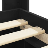 Bed Frame with Storage and Headboard Black 75 x 190 cm 3414426