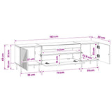 LED TV Cabinet Old Wood Engineered Wood 896913