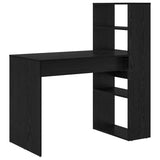Desk with Shelf Black Oak 113 x 54 x 120 cm Engineered Wood 869275