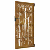 Garden Gate 85 x 175 cm Powder-coated steel Black Lockable 153236