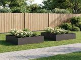 Garden Planter 2 pcs Black 100 x 100 x 30 cm Cold-rolled Steel 8005079