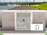 Corrugated Garden Metal Storage Shed Outdoor Equipment Tool Box with Kit Ventilation Doors 9x 4FT T3398P317771