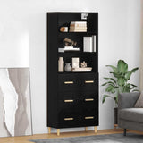 Highboard Black Oak 69.5 x 32.5 x 180 cm Engineered Wood 3416259
