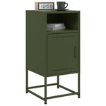 ZNTS Bedside Cabinet Olive Green 36x39x78 cm Steel 846574