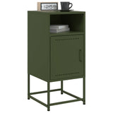 ZNTS Bedside Cabinet Olive Green 36x39x78 cm Steel 846574