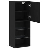 TV Cabinet Set Black Oak 40.5 x 30 x 102 cm Engineered Wood 863089