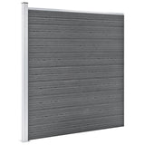 WPC Fence Set 6 Square 1 Slanted 1138x186 cm Grey 3053238