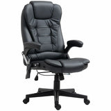 6-Point Massage Office with Seat Heated for Home Office, PU Leather High Back Executive Desk T3398P328214