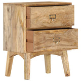 ZNTS Bedside Cabinet 40x35x55 cm Solid Mango Wood 286464