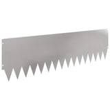 Lawn Edging 20 pcs 103 x 30 cm Steel Silver 8008415