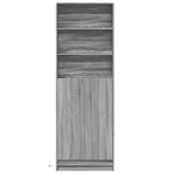 Highboard with LED Grey Sonoma 69x32.5x200 cm Engineered Wood 3307910
