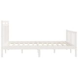 Bed Frame without Mattress White Solid Wood Pine 160x200 cm 3107039