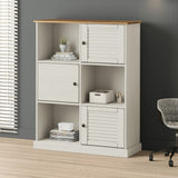 Bookcase VIGO White 90x35x114.5 cm Solid Wood Pine 353182