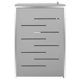 Triple Wheelie Bin Shed 207x77.5x115 cm Stainless Steel 149560