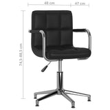 Swivel Dining Chairs 2 pcs Black Faux Leather 334760
