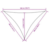 Sunshade Sail Oxford Fabric Triangular 4x5x5 m Black 135784